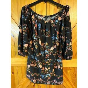 MISS ME Floral Off the Shoulder Dress Size M Viscose (0003)